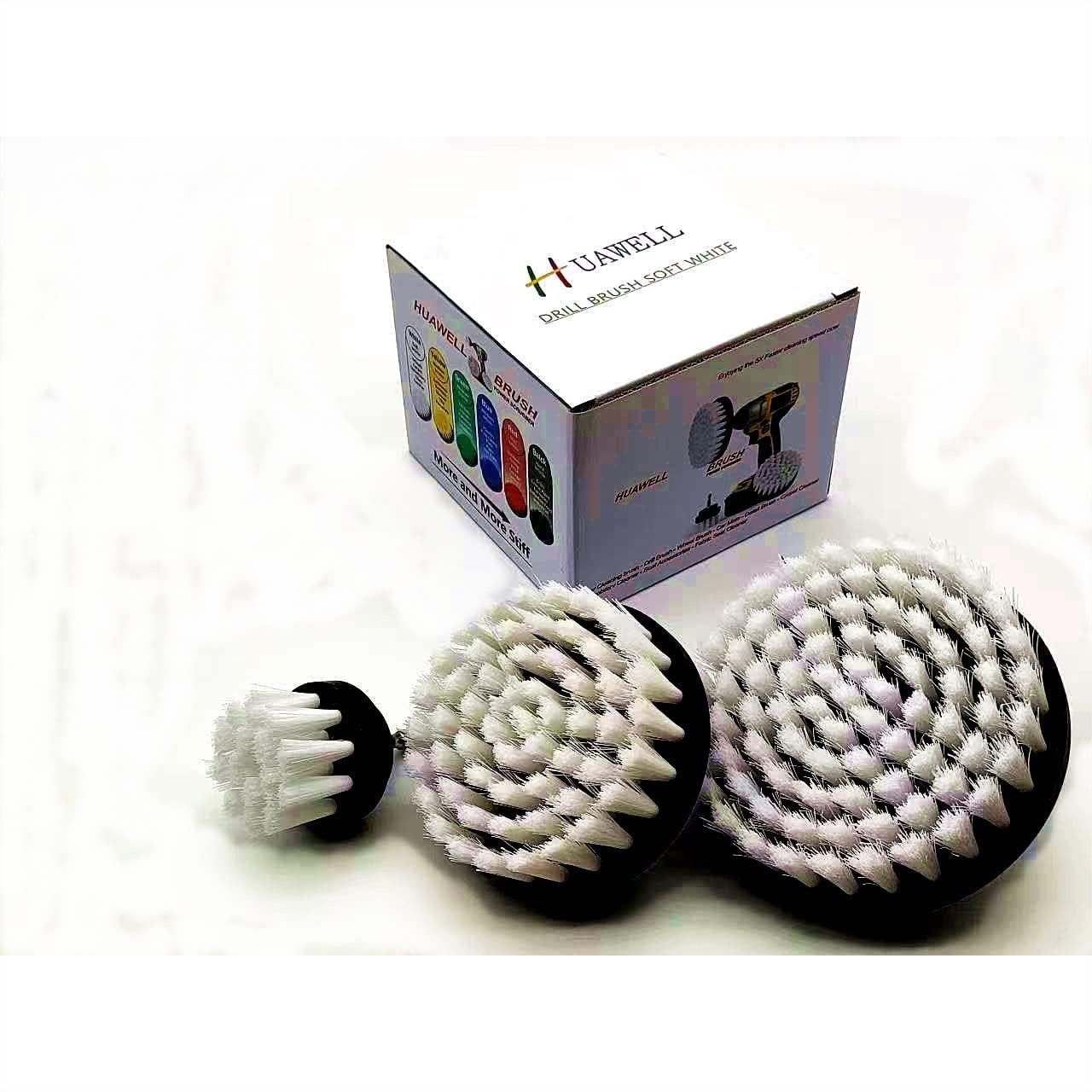 Brush Bristle Set - Drill Brush Set 3 Pack Soft