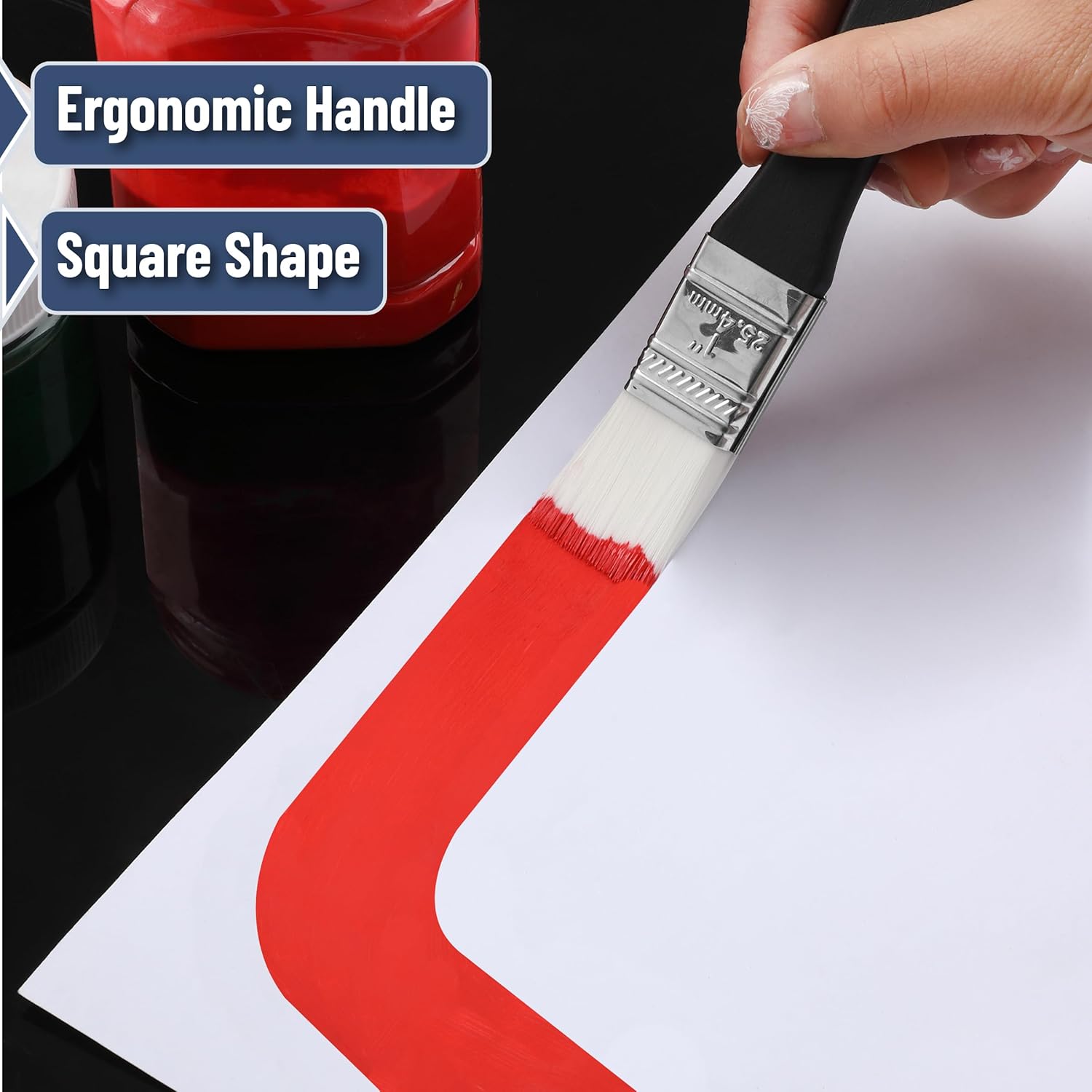 3-Pack Flat Paddle Paint Brush - Brush Bristle Set incelemesi ve fiyatı
