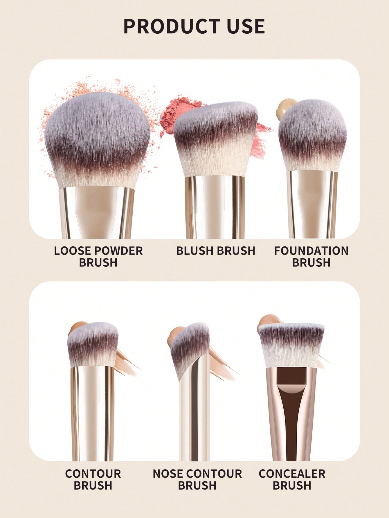 MAANGE 2/4/5pcs Professional M - Brush Bristle Set incelemesi ve fiyatı