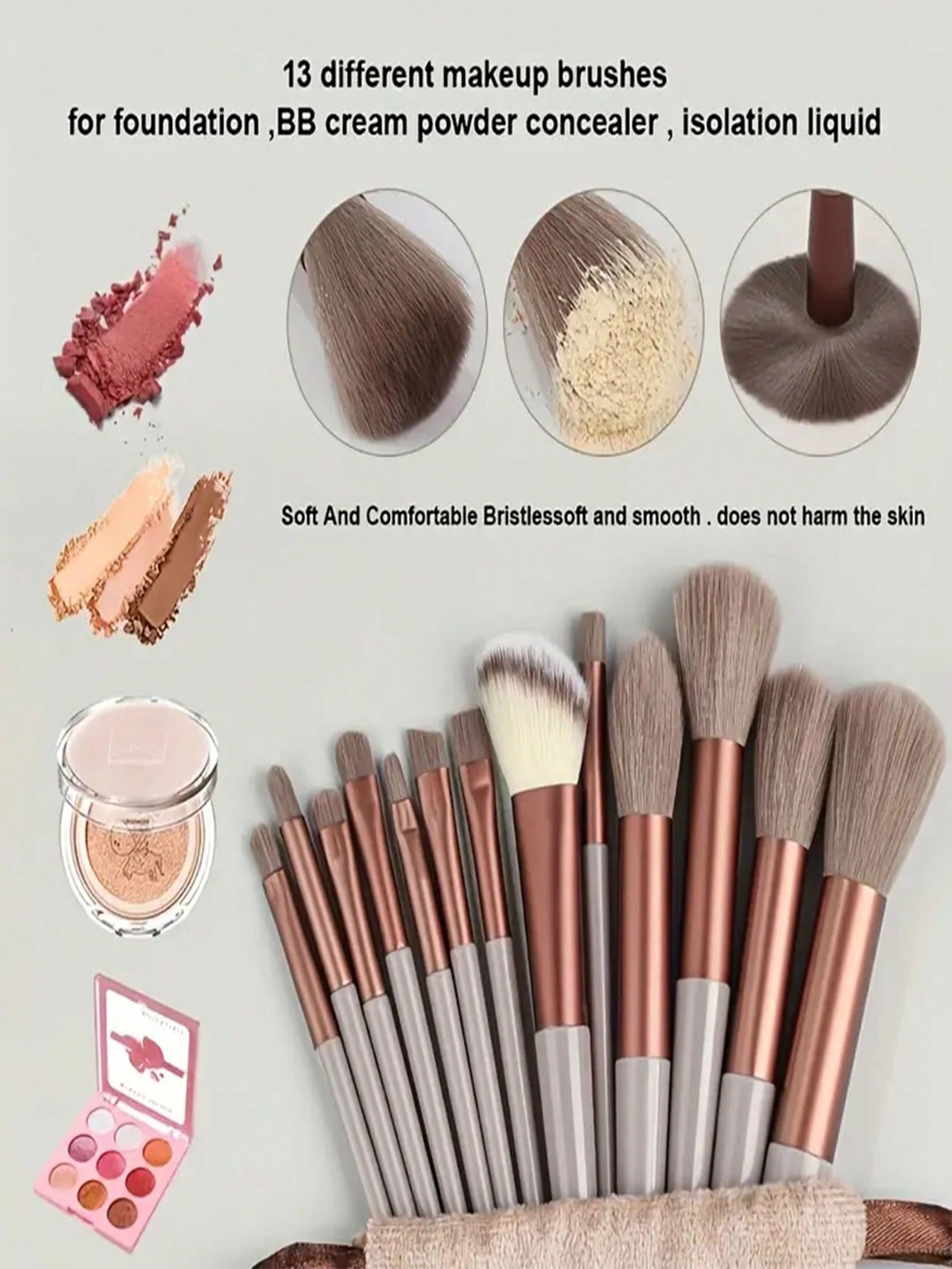 13pcs Professional Makeup Brus - Brush Bristle Set incelemesi ve fiyatı